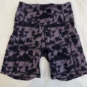 CRZ YOGA Women Biker Shorts Pockets 6''-High Waist Compression Gym Running Short